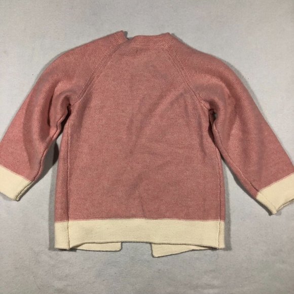 Cath Kids Sweater Girls 9-10 Years Lace Stitch Cardigan Wool Pink Ivory NEW $46 - Picture 5 of 9